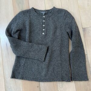 Bonpoint cashmere wool silk knit grey sweater